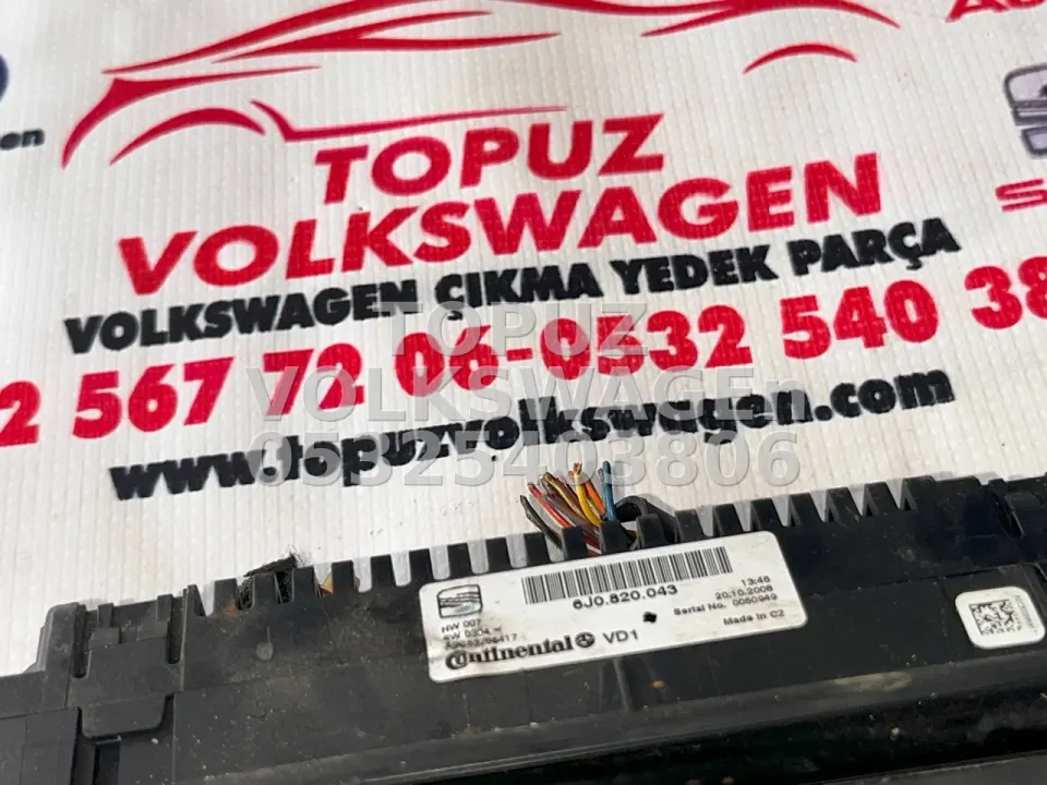 SEAT İBİZA DİJİTAL KALORİFER KLİMA KONTROL PANELİ KLİMATRONİK ORJİNAL ÇIKMA 6J0820043