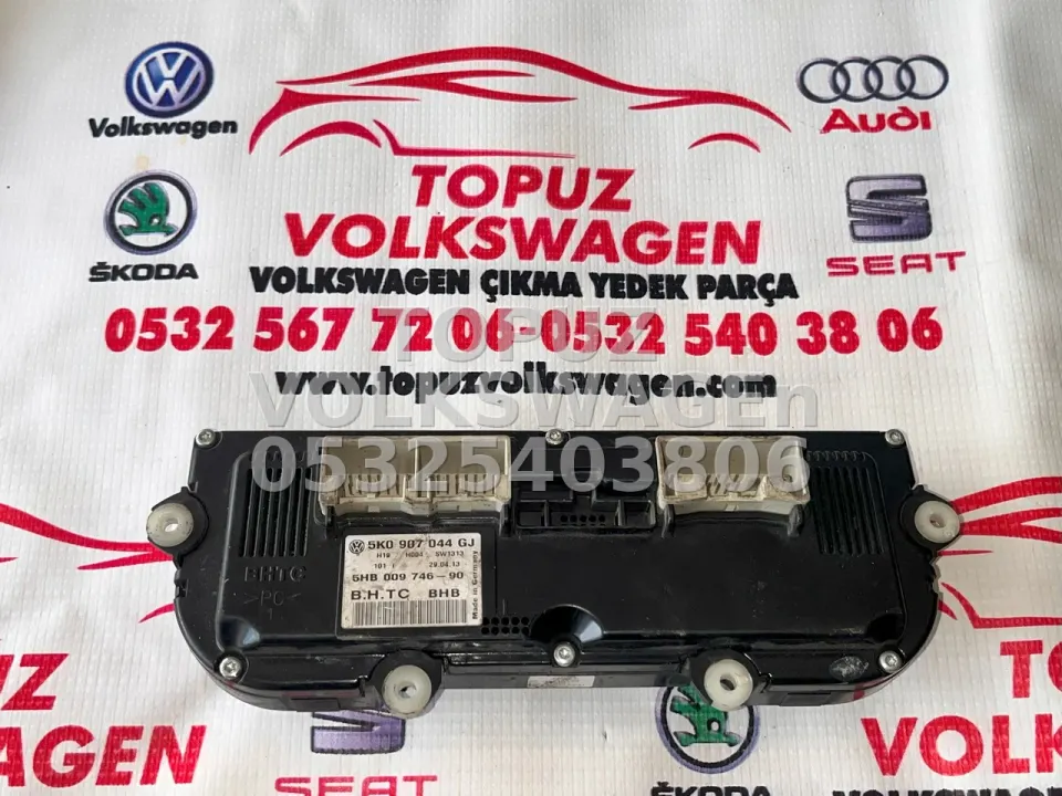 VOLKSWAGEN GOLF 6 KLİMA KONTROL PANELİ KLİMATRONİK ÇIKMA 5K0907044GJ 5HB009746-90